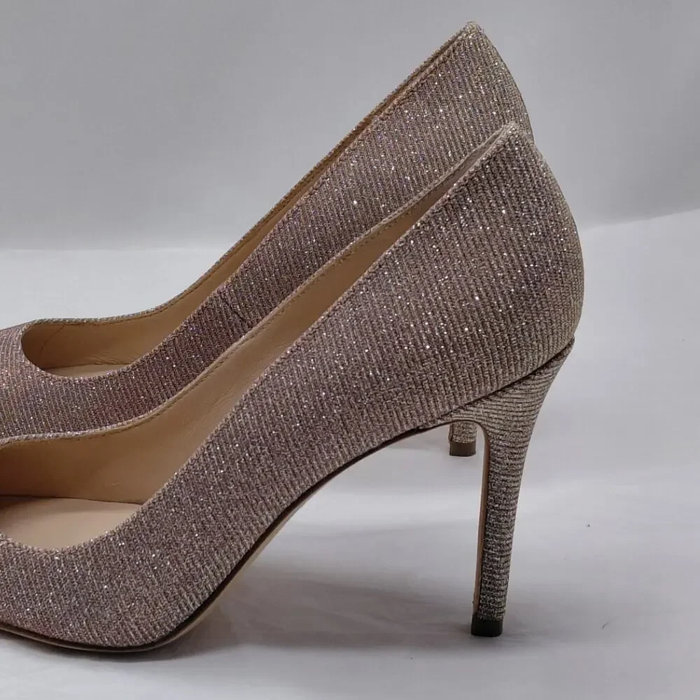 kate spade Vivian Heels Womens Size 7 Pink Glitter Formal Wedding Party Pumps